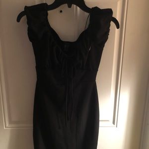 Forever 21 black knit mini dress size S